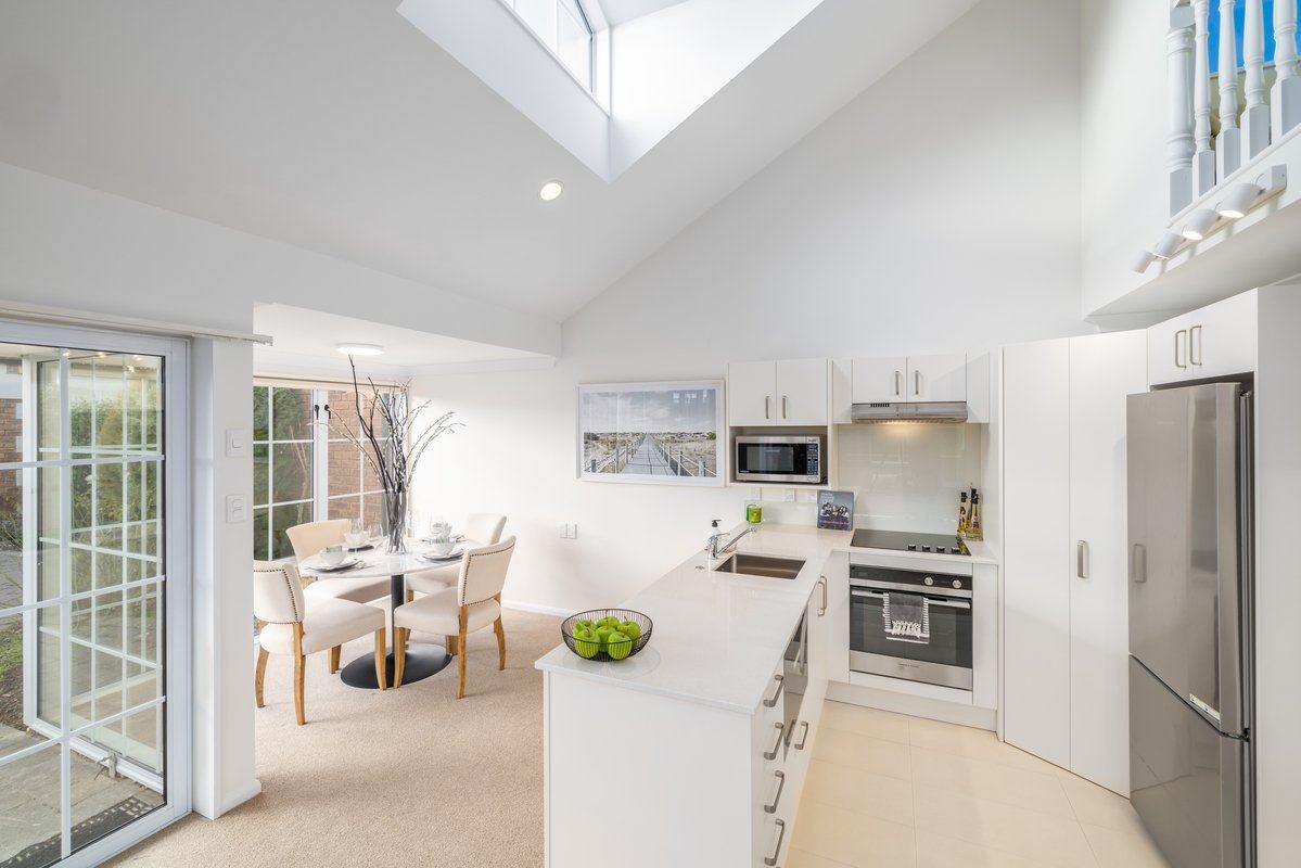 Villa kitchen under a skylight